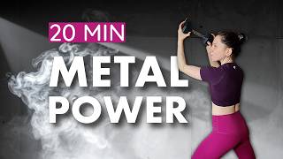 20 MIN INTENSE METAL WORKOUT 💀 | Full Body Power | 1 Dumbbell | Sweaty