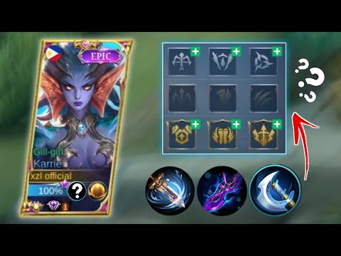 KARRIE BEST EMBLEM SET FOR CRITICAL BUILD🔥 MLBB