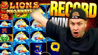 NEW RECORD WIN ON 5 LIONS MEGAWAYS SLOT!!! Video Video