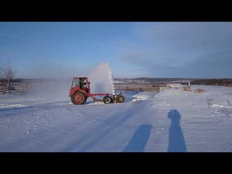 Снегоуборщик для T-16//Первые испытания