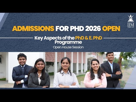 Everything you need to know about PhD and E.PhD programmes at IIM Tiruchirappalli