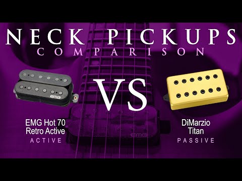 EMG HOT 70 RETRO ACTIVE vs DiMarzio TITAN - Neck Pickup Guitar Tone Comparison Demo