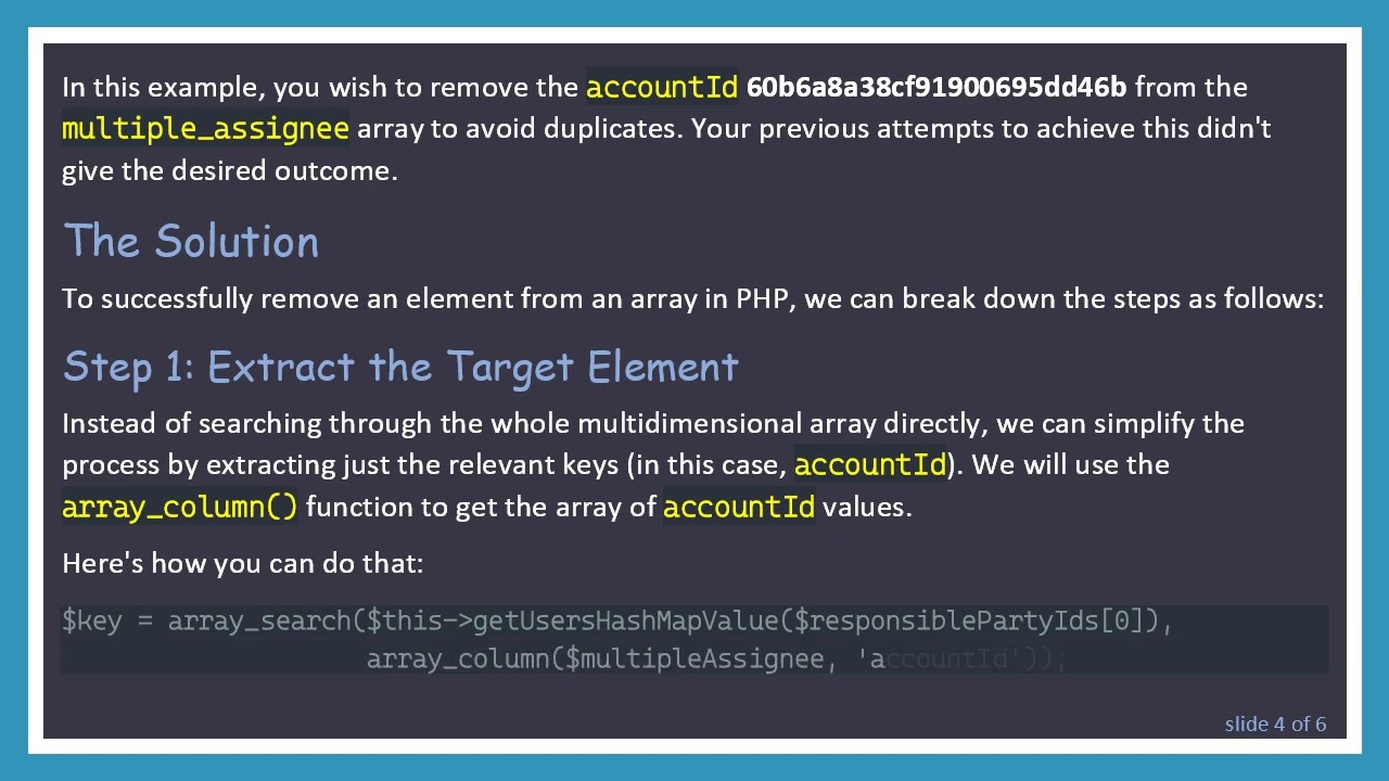 Removing a Specific Element from an Array in PHP