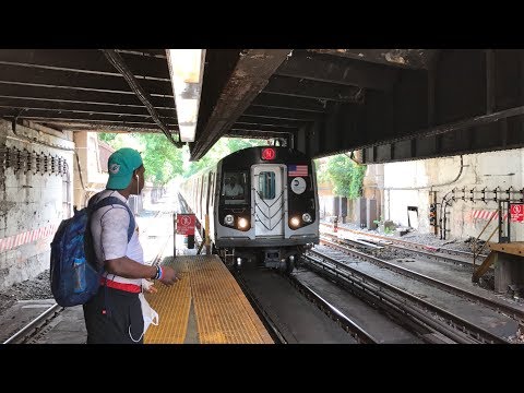NYC Subway HD 60fps RARE: Kawasaki R160B N Train Via Brighton @ Newkirk Plaza (6/29/17)