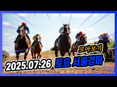 2025년 7월 26일 토요 서울경마 전체경주 모아보기