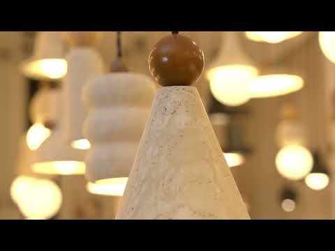 Travertine pendant lamp film