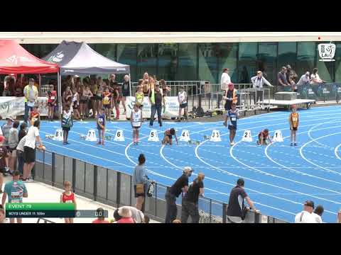 Boys Under 11 100m H8 - 2020 State Combined Events Championships // LAVicTV
