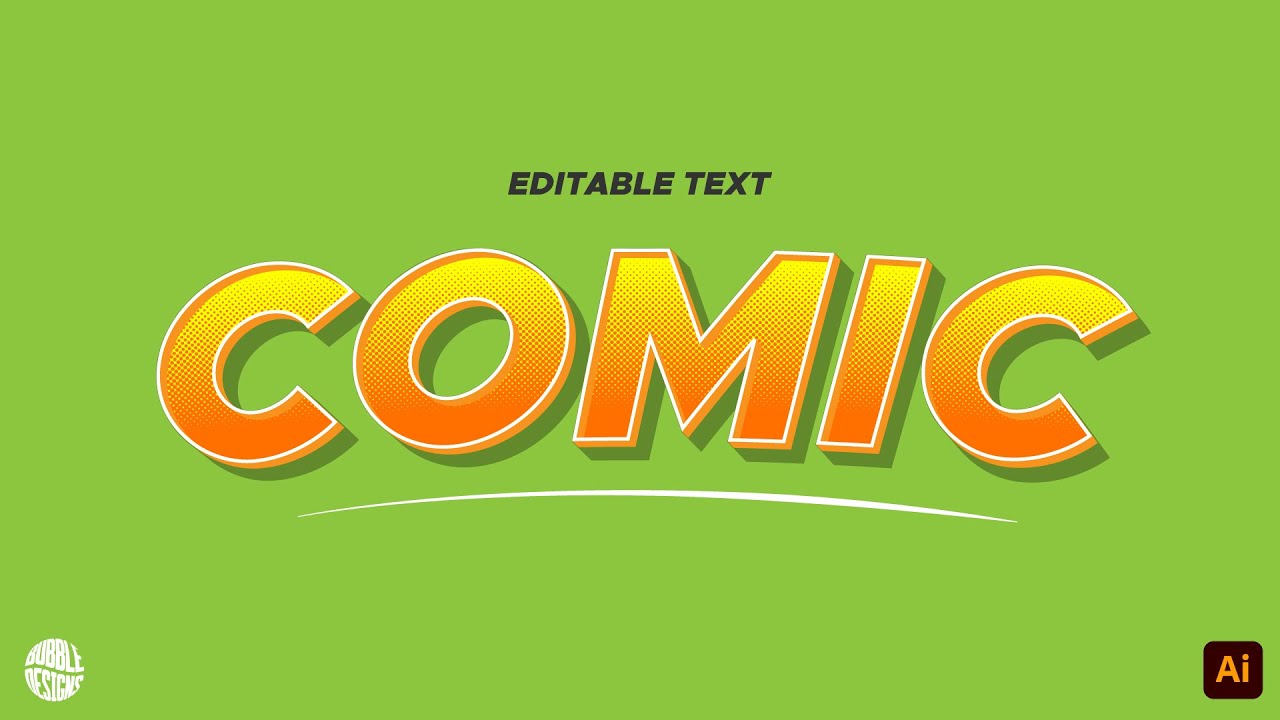 Create Comic Book Text Effect in Adobe Illustrator