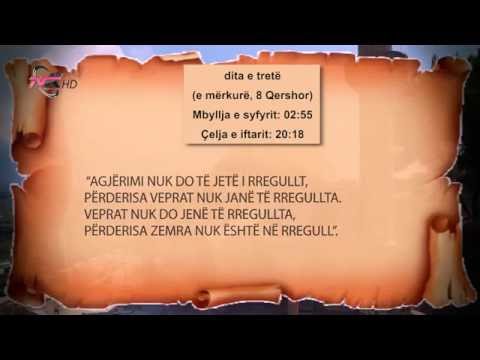 3. Kalendari i Ramazanit 2016 - Dita e tretë, e mërkurë, 8 Qershor