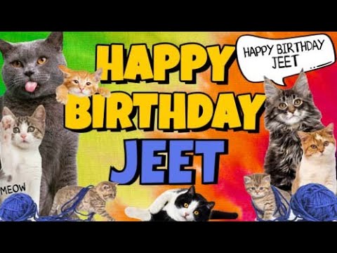 Happy Birthday Jeet! Crazy Cats Say Happy Birthday Jeet (Very Funny)