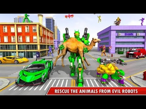Turtle Robot Animal Rescue Robot Car Transform | New Gameplay