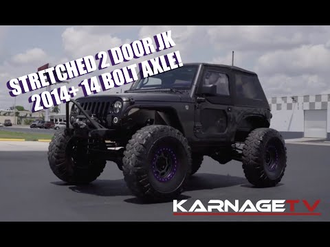 Stretched 2 door JK with a 2014+ 14 bolt! IT WORKS!