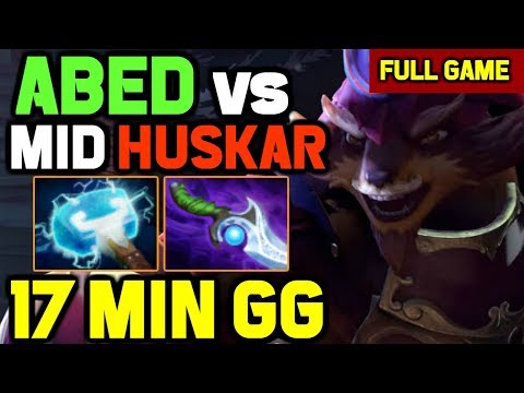 Abed 200 IQ laning strategy vs mid Huskar - GIVE UP in 17 minutes