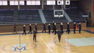 preview picture of video 'Portage High School MCJROTC Unarmed IDR Platoon - Michigan City 2014'