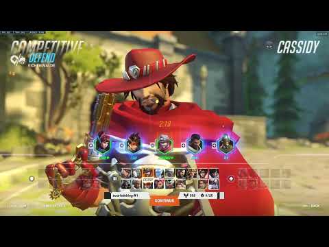 GALE HITSCAN GOD - CASSIDY GAMEPLAY! OVERWATCH 2 SEASON 10 TOP 500