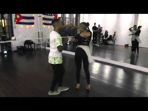 Bachata Class 25.02.16 at D'AKOKAN Dance School - Yoandy Villaurrutia & Jessica Guerra