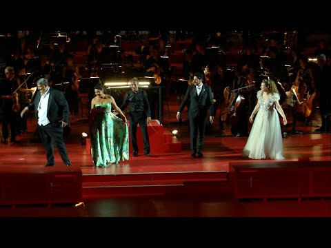 Le stelle dell'opera in arena di Verona 1 Agosto 2020. highlights.