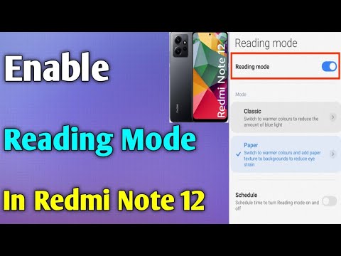How to enable reading mode in Redmi Note 12//Reading mode kese on kare 2024.