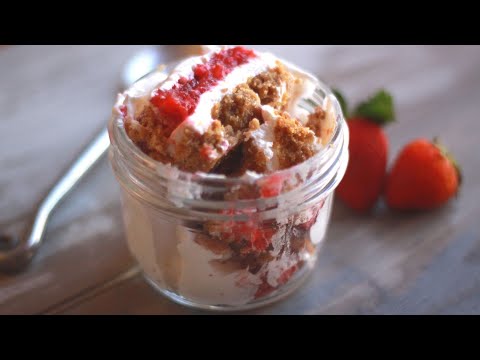 Strawberry Dessert Recipes No Bake  🍓   Easy Four Layer Strawberry Rhubarb Delight