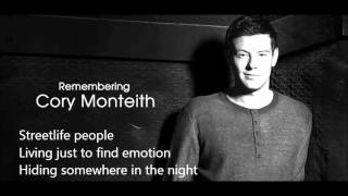 Don't Stop Believing - Lyrics - TRIBUTE to Cory Monteith/Finn Hudson (Glee)