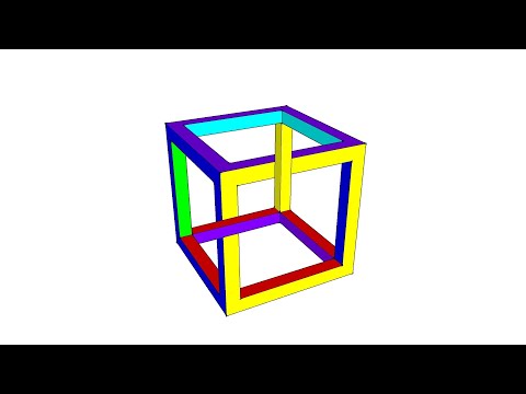 3D animation of impossible escher cube