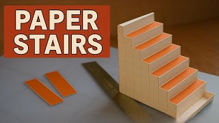 paper stair model making | origami paper stair design | paper stairs architecture