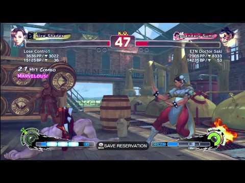 Lose Contro1 (Chun-Li) vs ETN Doctor Saki (Honda)_SSF4AW_THD