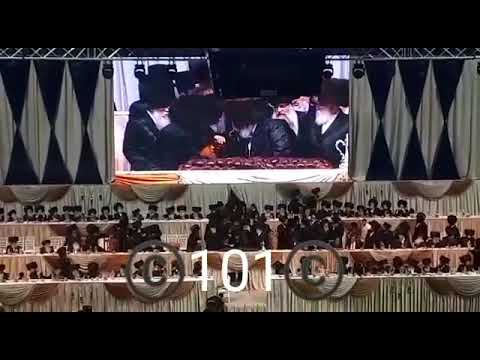 Viznitzer Rebbe Whishing His Brother In Law The Belzer Rebbe Mazal Tov At His Grandson's Wedding