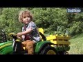 Elektrické vozidlá Peg-perego John Deere Ground Force traktor s vlečkou 12V zelená