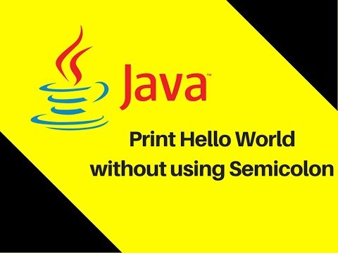 5 4 Java Trick | Print Hello World without using Semicolon