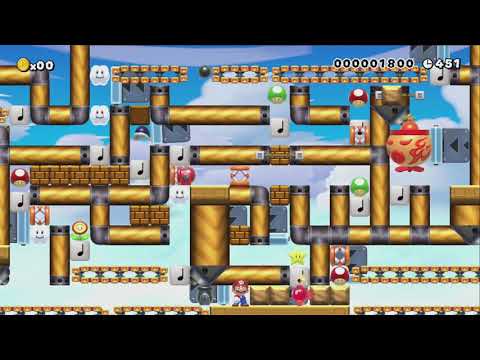ピタゴラスイッチ　ダッシュ全自動Ver　Keep Run by たか - SUPER MARIO MAKER - NO COMMENTARY 1bi