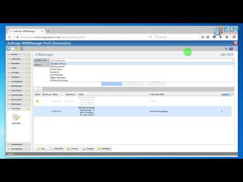 Auftrags-WEBManager Zusatzmodul-Wartung