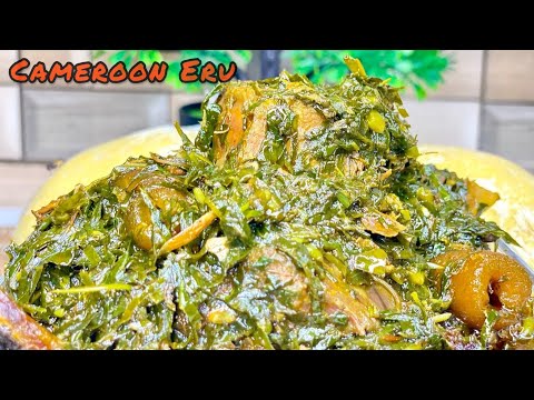 Full Recipe For Delicious Cameroon Eru Dish! | Very Simple Eru Recipe | Delicious Food