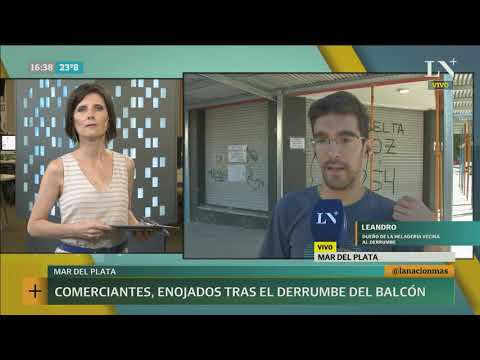 Mar del Plata: comerciantes enojados por el derrumbe del balcón +INFO