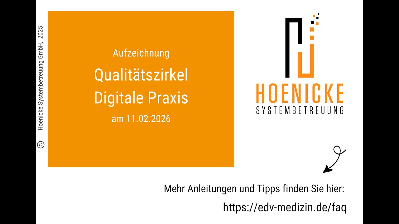 Hoenicke Qualitätszirkel Digitale Praxis 02/26 - Ärzte