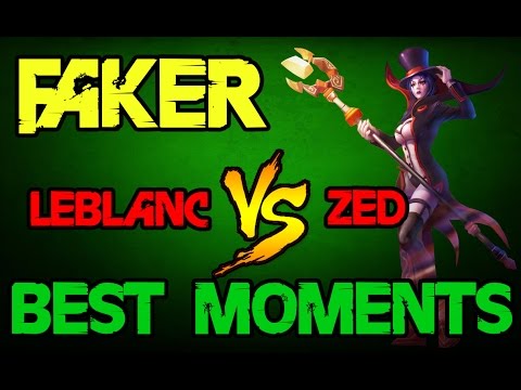 SKT T1 Faker as LeBlanc vs Zed | BEST MOMENTS