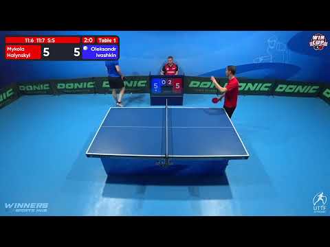 11:30 Mykola Halynskyi 3 - 0 Oleksandr Ivashkin West 1 WIN CUP 22.10.2022 | TABLE TENNIS WINCUP