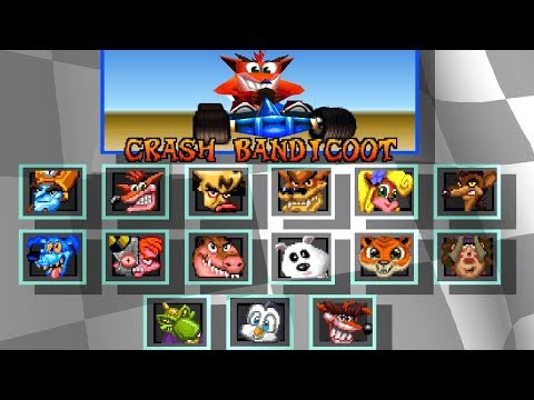 Crash Team Racing - All Characters (+ Nitros Oxide)