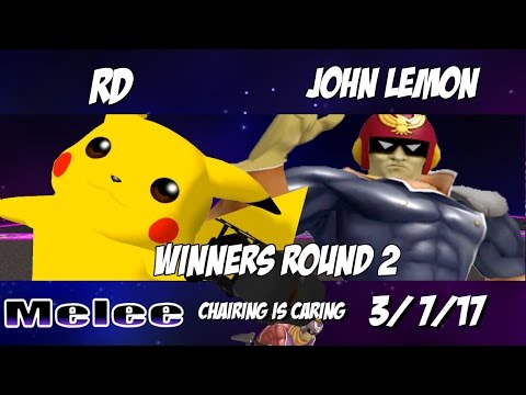 Chairing is Caring 3/7/17 - RD (Pikachu) vs. John Lemon (Falcon) - SSBM Winner's Round 2