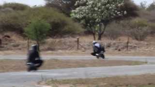 preview picture of video 'Mini moto enthusiasts take each other on at the racing track just outside Polokwane'