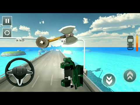 BeamNG Drive | Realistic Freeway Crashes | Cars vs Giant Hammer Van with Portal Trap #1