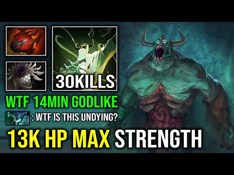 How to Solo Mid Undying Against OD with 14Min Godlike 13K HP Raid Boss Max Strength Dota 2