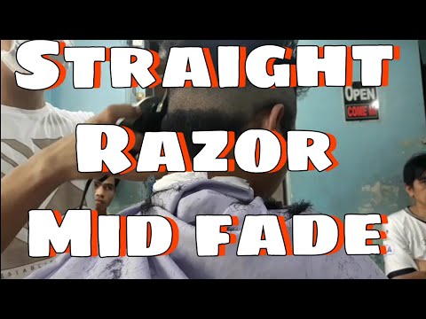 Straight Razor Mid Fade With No Guard *Filipino Style
