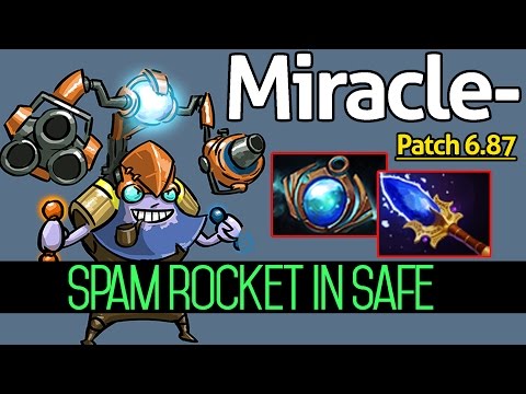 Miracle- Dota 2 - Patch 6.87 : Tinker - [Middle] Spam Rocket in Safe