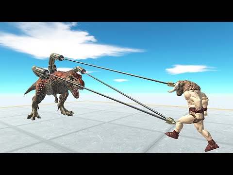 UPDATED T-REX WITH HARPOONS VS EVERY UNIT | ANIMAL REVOLT BATTLE SIMULATOR