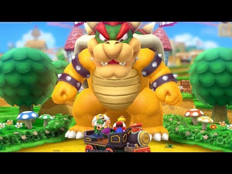 Mario Party 10 Bowser Party #1 Bowser vs Mario, Peach, Wario, Luigi Mushroom Park