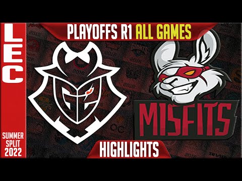 G2 vs MSF Highlights ALL GAMES | Playoffs Round 1 LEC Summer Split 2022 G2 Esports vs Misfits Gaming