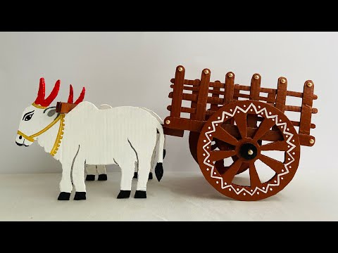 How To Make Bullock Cart With Cardboard | कार्डबोर्ड से बनाएँ बैलगाड़ी