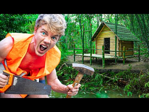 Ik Bouwde Een Mega Hut Midden In Een Tropisch Regenwoud!