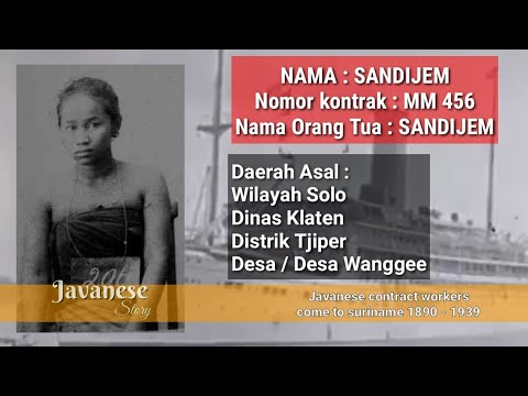 SANDIJEM || PEKERJA KONTRAK JAWA DI SURINAME MM 457